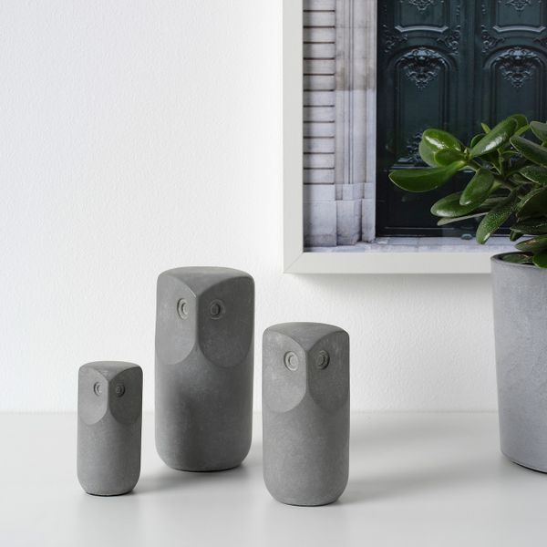 Набор украшений, 3шт, сова/серый IKEA TONAD ТОНАД 504.598.16 - схема-чертеж с размерами