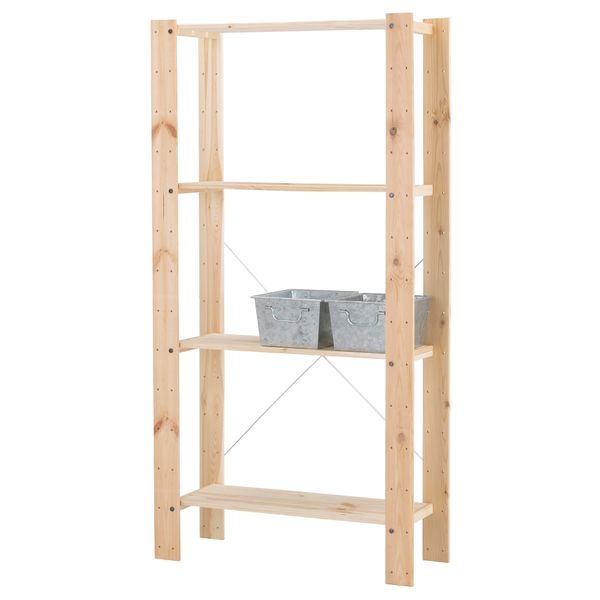 Стеллаж ГОРМ, хвойное дерево - схема-чертеж с размерами