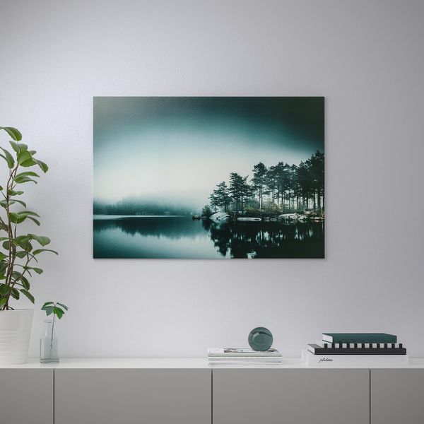 Картина, Серое озеро, 100x70 см IKEA ПЬЕТТЕРИД 004.382.37 - схема-чертеж с размерами