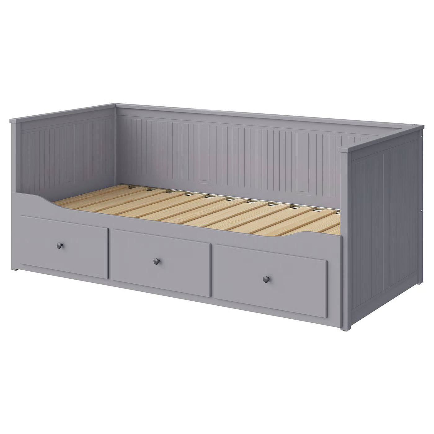 HEMNES Каркас кровати-кушетки с 3 ящиками – серый 80×200 см