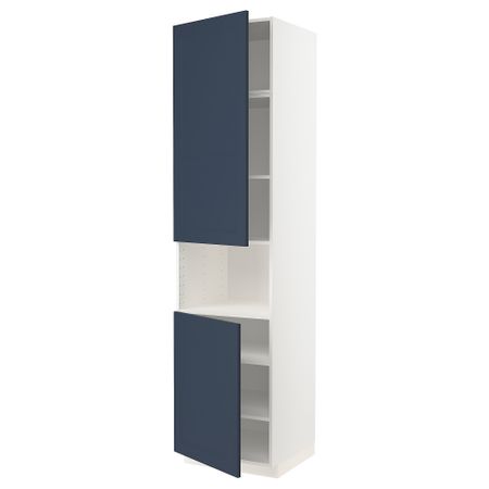 Высокий шкаф для СВЧ, 2 дверцы, полки IKEA METOD МЕТОД 994.635.91