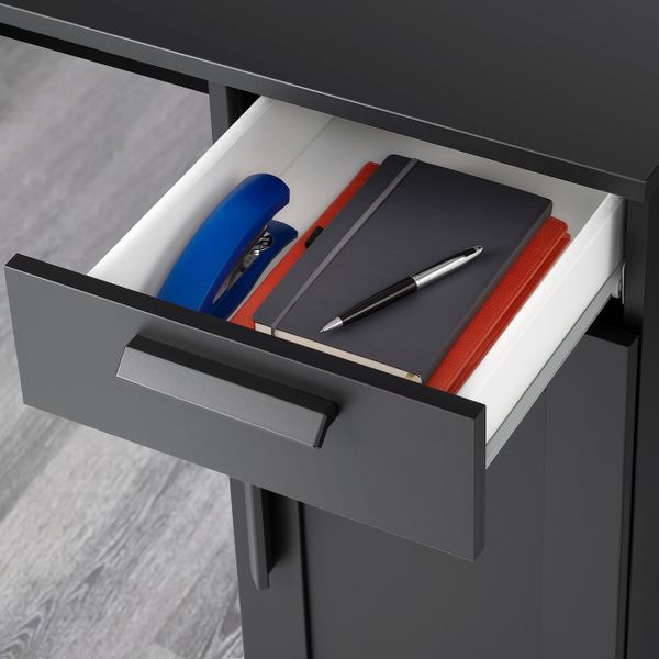 Комбинация для хранения, черный 198x65x190 см IKEA BRIMNES БРИМНЭС 593.997.24 - фото 3