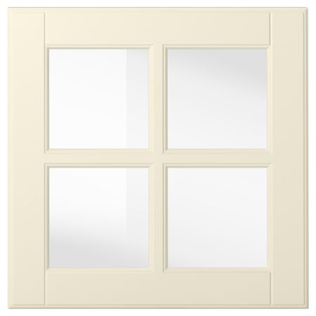 Стеклянная дверь БУДБИН, белый с оттенком