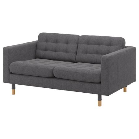 2-местный диван, Гуннаред темно-серый, дерево IKEA LANDSKRONA ЛАНДСКРУНА 692.702.83