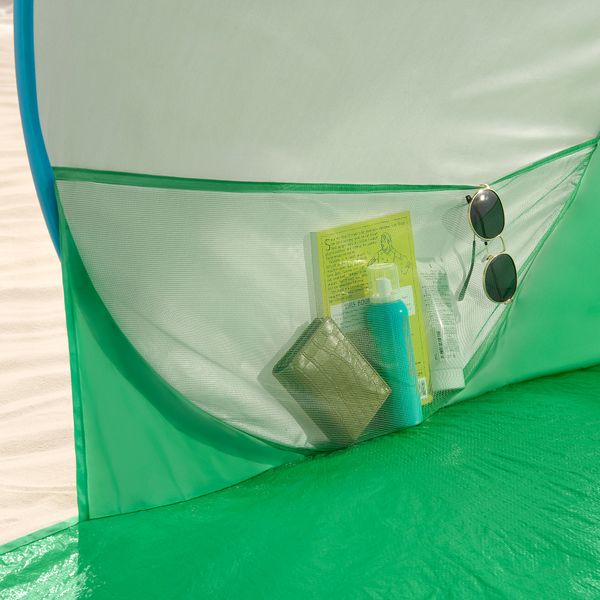 Складной тент от солнца, ветра, зеленый, синий IKEA STRANDÖN 305.227.72 - фото 5