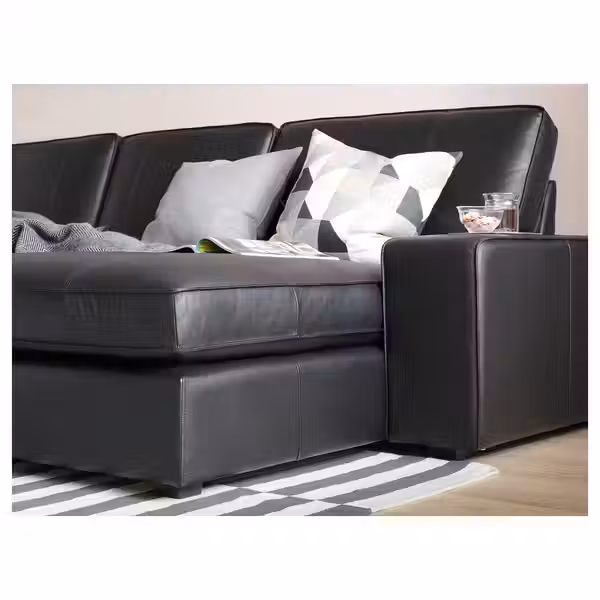 KIVIK 3-местный диван - с козеткой/Grann/Bomstad чёрный - фото 8