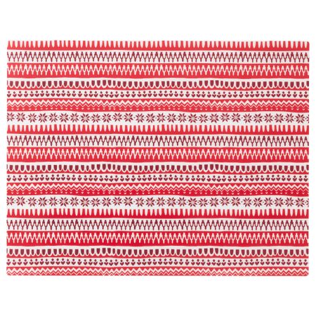 Салфетка под приборы ВИНТЕР 2017, красный, белый в полоску (35x45 см)