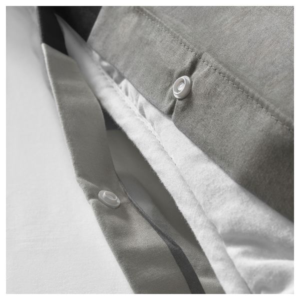 Пододеяльник и 2 наволочки БРУНКРИСЛА, черный, серый - фото 2