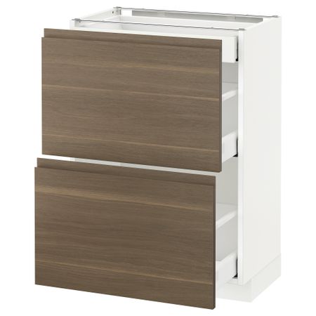 Напольный шкаф, 2 фасада, 3 ящика, 60x37 cm IKEA METOD МЕТОД, MAXIMERA МАКСИМЕРА 291.163.02