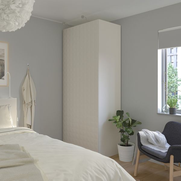 Гардероб, комбинация, белый/Решён белый 100x60x236 см IKEA PAX ПАКС / VINGROM ВИНГРОМ 893.209.13 - схема-чертеж с размерами