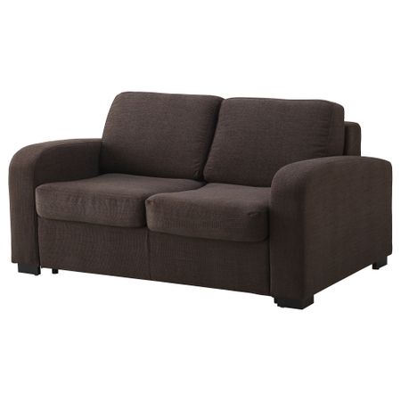 Диван-кровать 2-местная ИНГЕЛЬСТАД / ЛЭННЭС, Хенста темно-коричневый
