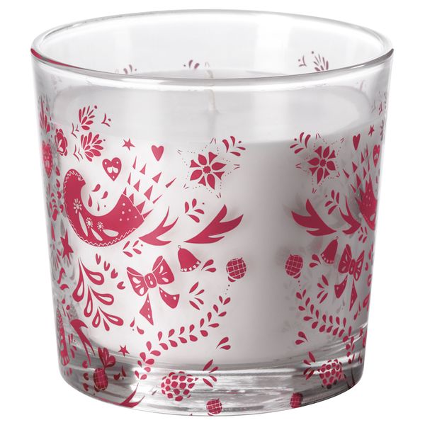 Ароматическая свеча в стакане ВИНТЕР 2016, красный Имбирный пряник, красный (9 см) - фото 1