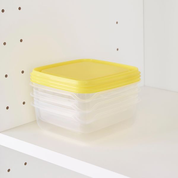 Контейнер, прозрачный, желтый, 0.6 л IKEA PRUTA ПРУТА 903.358.43 - фото 4