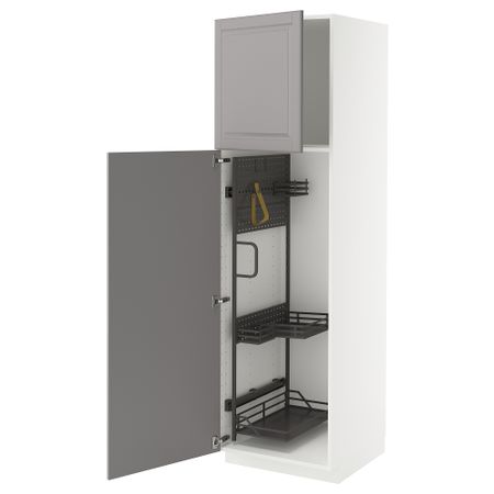 Высокий шкаф с отделением для аксессуаров для уборки IKEA METOD МЕТОД 095.738.34