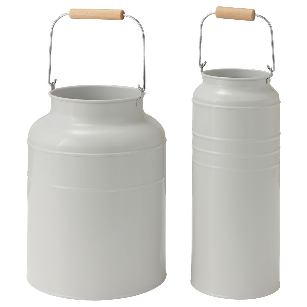 Набор ваз, 2 штуки СОККЕР, д/дома/улицы серый - фото 1