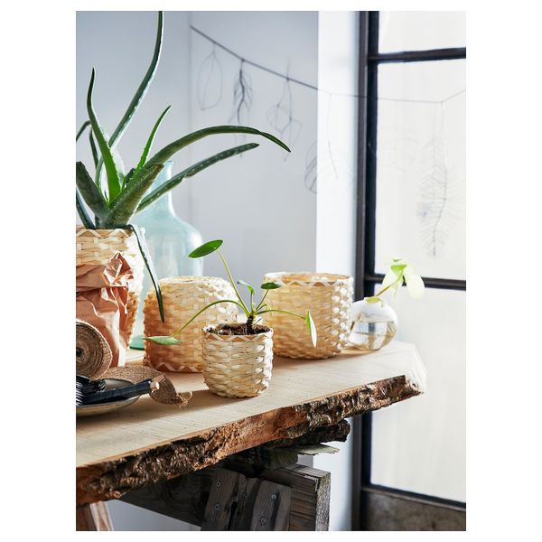 Кашпо, бамбук 9 см IKEA KAFFEBÖNA КАФФЕБОНА 404.236.15 - фото 2