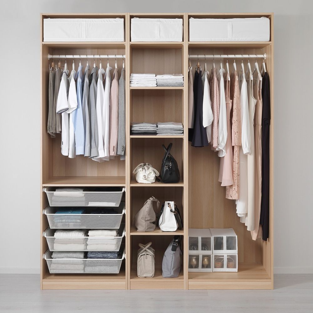 Гардероб, под беленый дуб 200x58x236 см IKEA PAX ПАКС 692.517.60 - фото 1