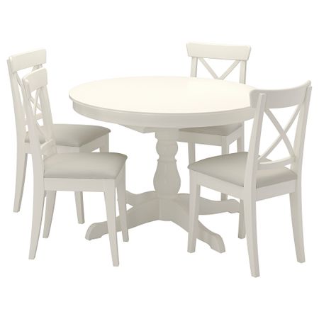 Стол и 4 стула, 110, 155 cm IKEA INGATORP ИНГАТОРП, INGOLF ИНГОЛЬФLF ИНГОЛЬФ 394.826.96