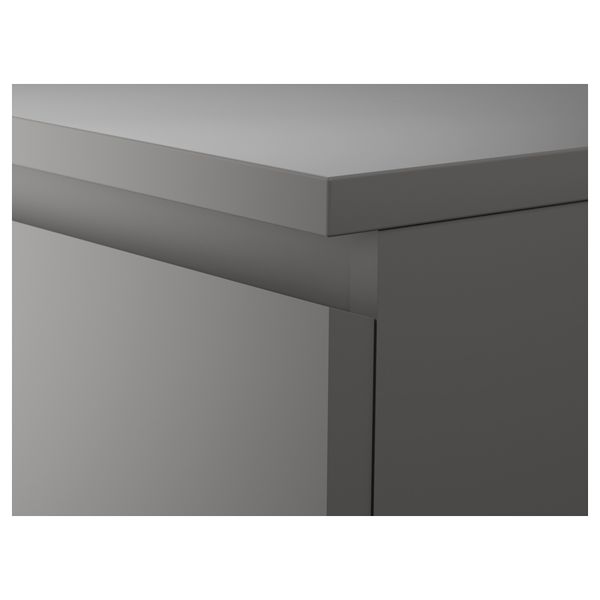 Комод с 2 ящиками МАЛЬМ, серый (40x55 см) - схема-чертеж с размерами