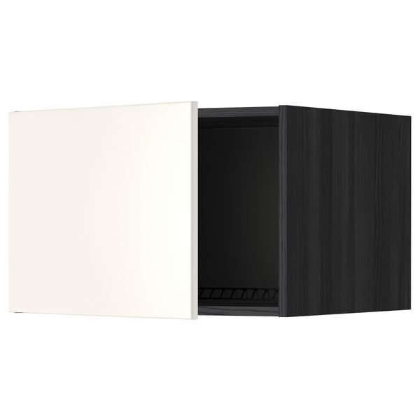 Верхний шкаф на холодильник, морозильник МЕТОД, черный, Веддинге белый - схема-чертеж с размерами