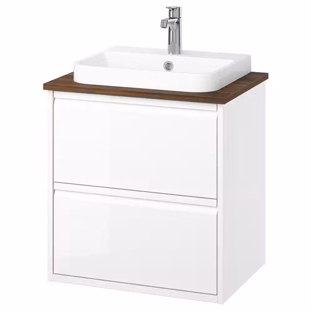 ÄNGSJÖN ЭНГШЁН / BACKSJÖN БАККШЁН Шкаф с ящиками/раковина/смеситель - фото 1