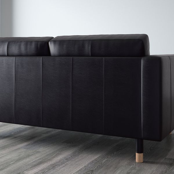 3-местный диван-кровать, Гранн, Бумстад черный/дерево IKEA ЛАНДСКРУНА 992.489.12 - фото 4