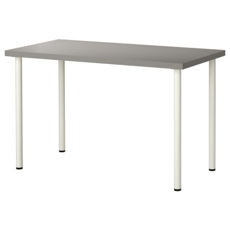 Стол ЛИННМОН / АДИЛЬС, серый, белый (120x60 см)