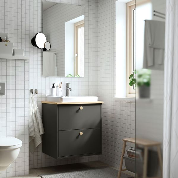 HAVBÄCK / ORRSJÖN ОРРШЁН Шкаф с ящиками/раковина/смеситель - фото 2