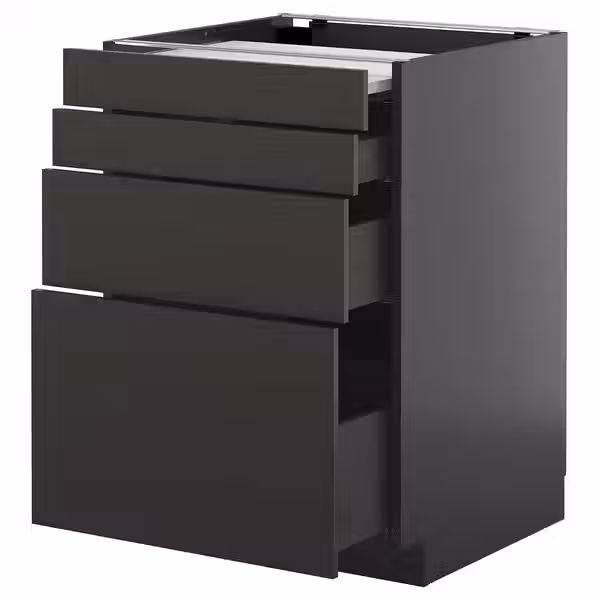 METOD / KNIVSHULT Напольный шкаф с выдвиж панелью/3ящ - фото 1