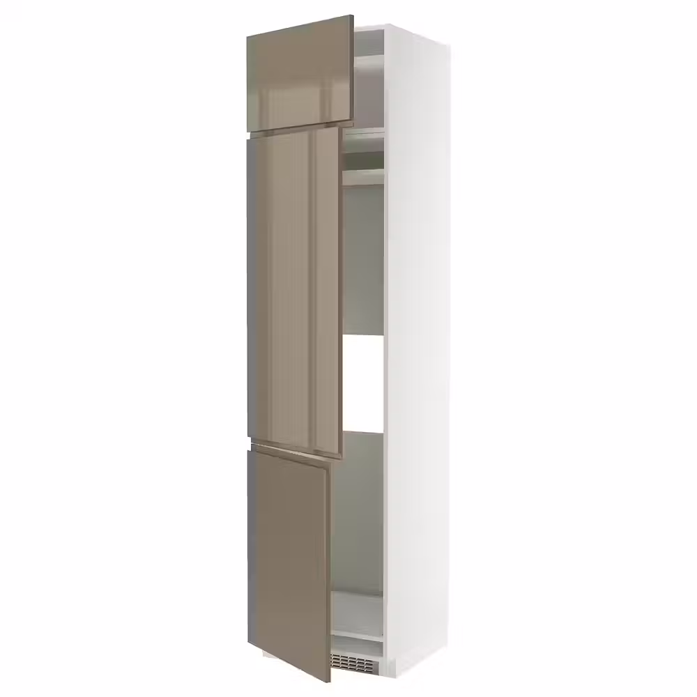 METOD Высокий шкаф д/холод/мороз/3 дверцы - фото 1