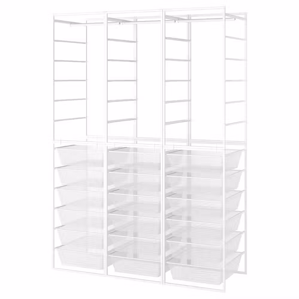 JONAXEL Гардероб, комбинация - белый 148x51x207 см - фото 1