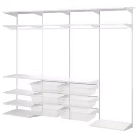 BOAXEL Гардероб, комбинация - белый 245x40x201 см