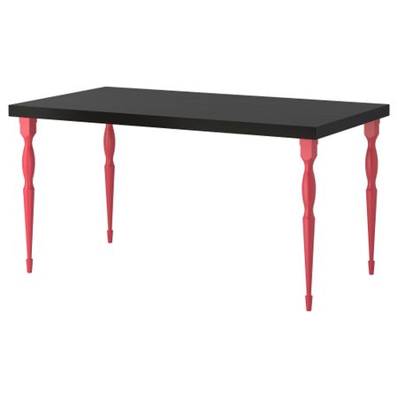 Стол ТОРНЛИДЕН / НИПЕН, черно-коричневый, красный (150x75 см)