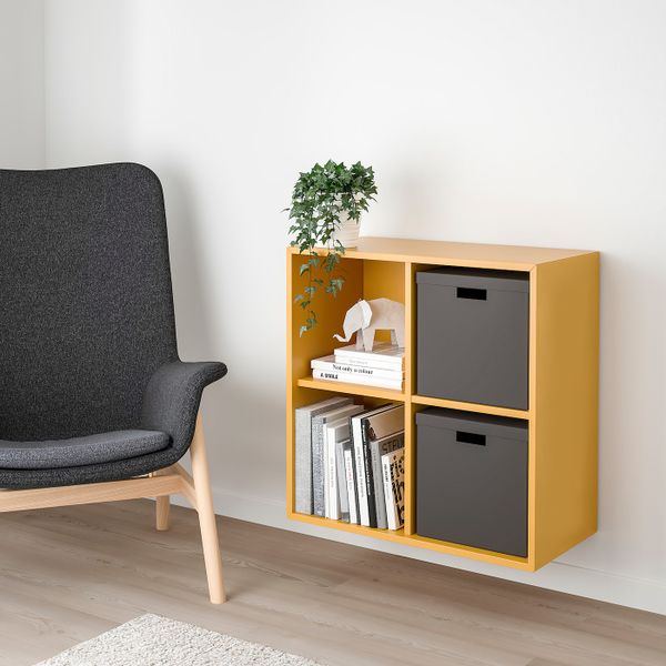 Навесной модуль с 4 отделениями, золотисто-коричневый 70x35x70 см IKEA EKET ЭКЕТ 392.862.71 - фото 2