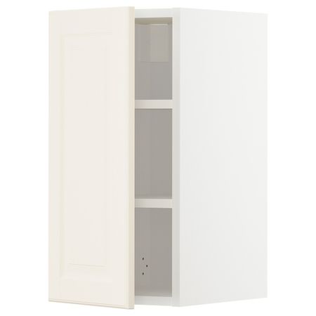 Шкаф навесной с полкой, белый/Будбин белый с оттенком 30x60 см IKEA METOD МЕТОД 193.003.10