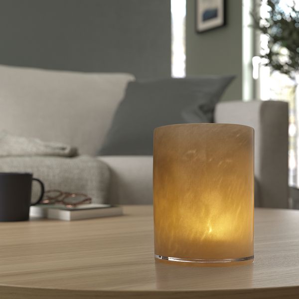 Подсвечник, 15 см, бежевый IKEA VINDSTILLA 205.504.64 - схема-чертеж с размерами