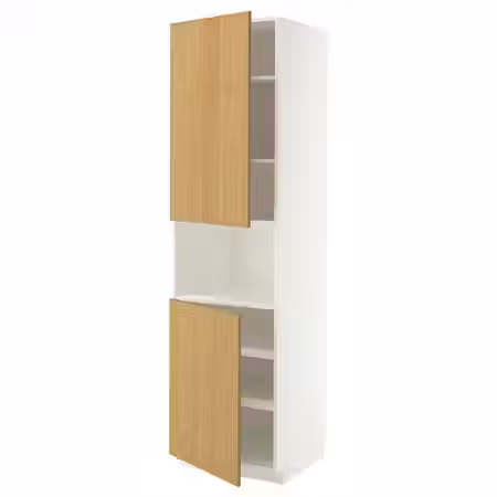 METOD Выс шкаф д/СВЧ/2 дверцы/полки