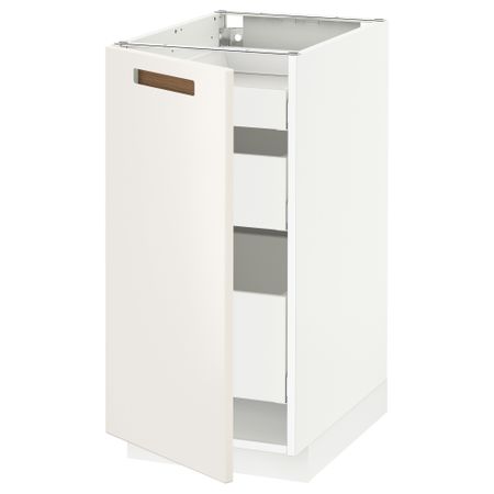 Напольный шкаф с 1 дверцей, 3 ящика МЕТОД / МАКСИМЕРА, белый, Мэрста белый
