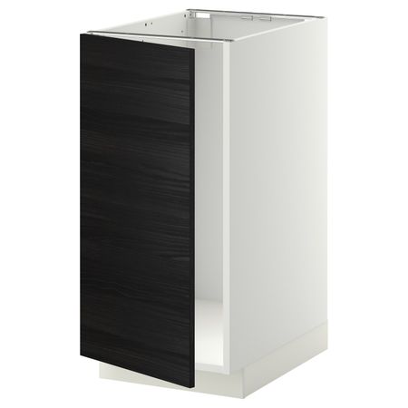 Напольный шкаф для мойки, мусорных конт, белый, Тингсрид черный 40x60 см IKEA МЕТОД 792.246.05