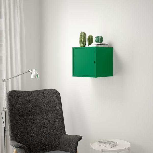 Шкаф, металлический/темно-зеленый 35x35 см IKEA ЛИКСГУЛЬТ 403.996.63 - фото 3