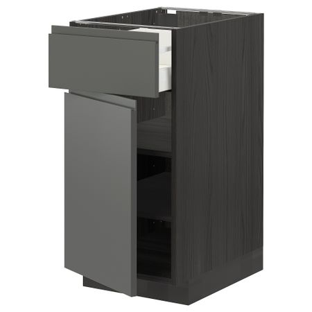 Напольный шкаф с ящиком, дверцей, 40x60 cm IKEA METOD МЕТОД, MAXIMERA МАКСИМЕРА 894.593.54
