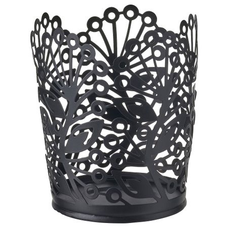 Подсвечник для греющей свечи, черный, 11 см IKEA HÖSTAGILLE 105.754.84