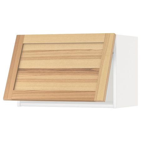 Навесной горизонтальный шкаф, белый/Торхэмн ясень 60x40 см IKEA METOD МЕТОД 393.938.79