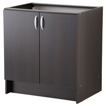 Шкаф под мойку АЛЬБРУ, черно-коричневый (80x86 см)