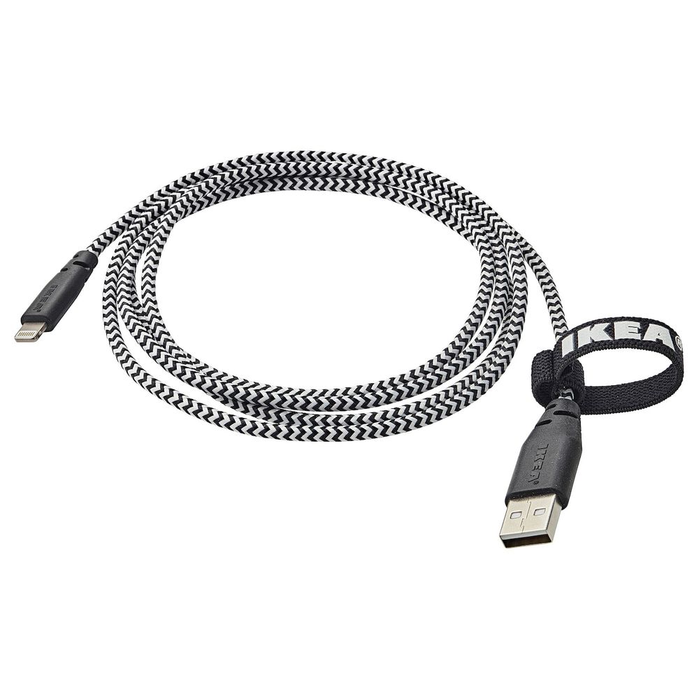 Кабель lightning-USB 1.5 м IKEA LILLHULT ЛИЛЛЬХУЛЬТ 204.135.80 - фото 1