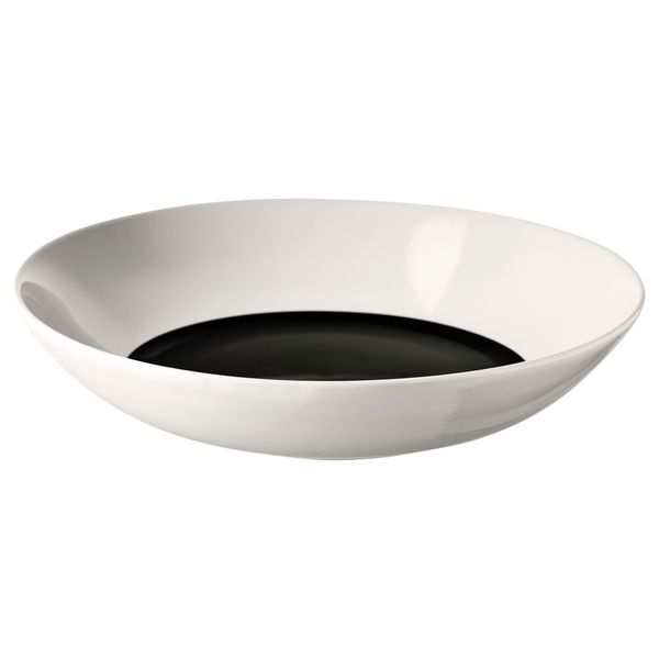 Тарелка глубокая ТИККАР, белый, черный (24 см) - фото 1