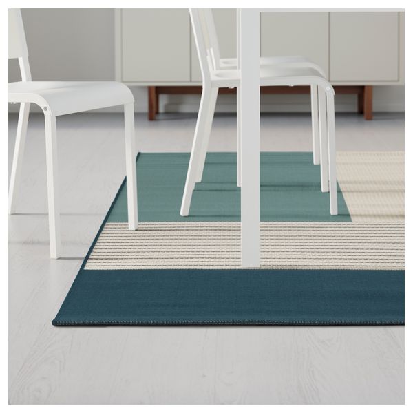 Ковер, безворсовый РОШИЛЬДЕ, д/дома/улицы зелено-синий (200x250 см) - фото 5