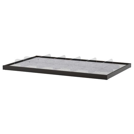 Выдвижная полка с разделителем, черно-коричневый, прозрачный 100x58 см IKEA КОМПЛИМЕНТ 492.429.79