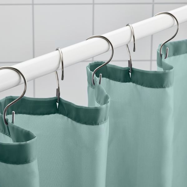 Штора для ванной, серо-бирюзовый 180x200 см IKEA VÄNNEÅN ВЭННЕОН 304.848.12 - фото 2