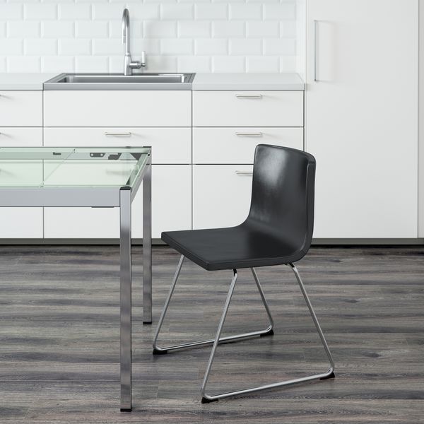 Стул, хромированный/Мьюк темно-коричневый IKEA BERNHARD 201.638.02 - фото 5